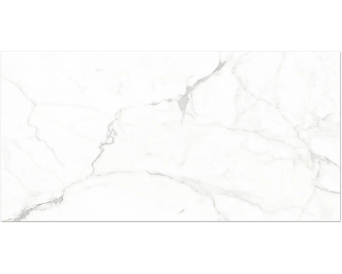 Tegel in marmerlook met grijze adering.