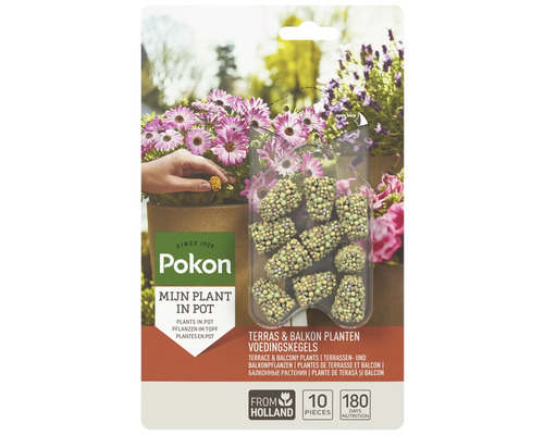 Pokon mestkegels voor terras- en balkonplanten, verpakking van tien stuks