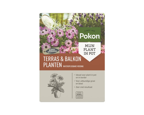 Pokon meststof voor terras- en balkonplanten, wateroplosbare voeding