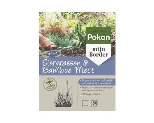 Pokon meststof voor siergrassen en bamboe in een verpakking van 1 kilogram