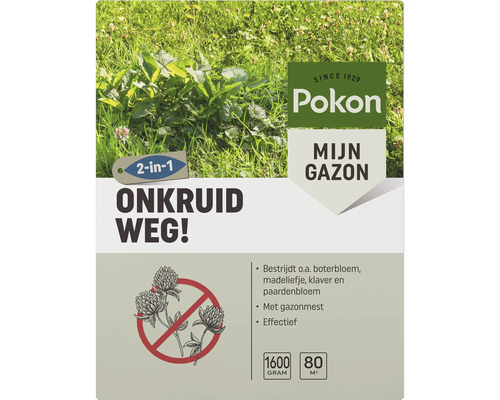 Pokon Mijn Gazon Onkruid Weg, 1600 gram voor 80 vierkante meter