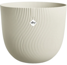 elho bloempot met golvende ribbelstructuur in crèmewit.