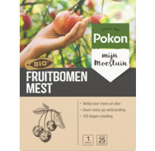 Pokon Bio Fruitbomenmest, 1 kilogram verpakking voor 25 bomen, organische meststof voor fruitbomen.