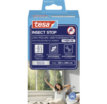 tesa Insect Stop Premium 2 in 1 pollen- en insectenhor voor ramen tot maximaal 120 bij 240 centimeter, milieuvriendelijk gecertificeerd.