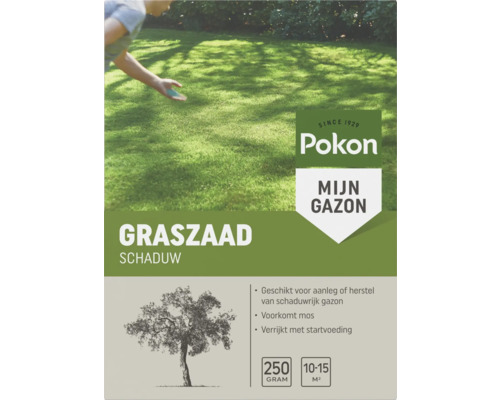 Pokon Graszaad Schaduw, 250 gram voor 10 tot 15 vierkante meter, voorkomt mos, verrijkt met startvoeding.