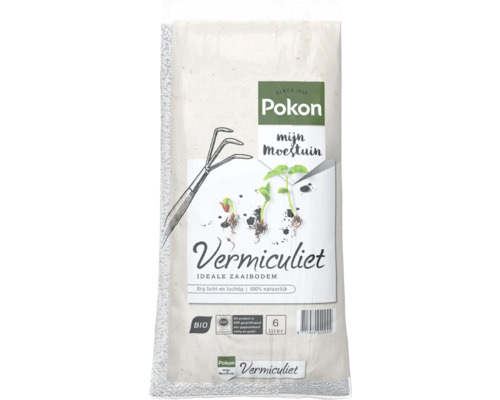 Pokon Vermiculiet, 6 liter zak, Bio zaaibodem voor de moestuin, RHP-gecertificeerd.