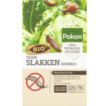 Pokon Bio Tegen Slakken Korrels, verpakking van 225 gram voor 75 vierkante meter. Regenbestendig en veilig voor mens en dier.