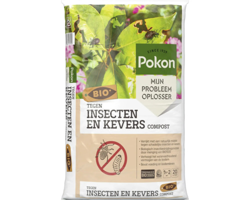 Pokon Bio Compost tegen insecten en kevers 20 liter, biologische bodemverbeteraar.