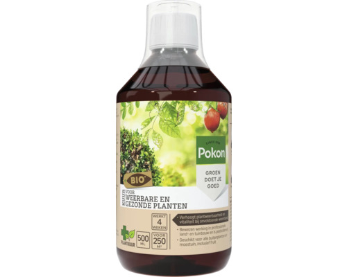 Pokon Bio Kuur voor Weerbare en Gezonde Planten, 500 milliliter voor 250 vierkante meter, biologisch product.