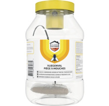Home Defense Cure vliegenval van kunststof met gele dop en lokmiddelzakje.