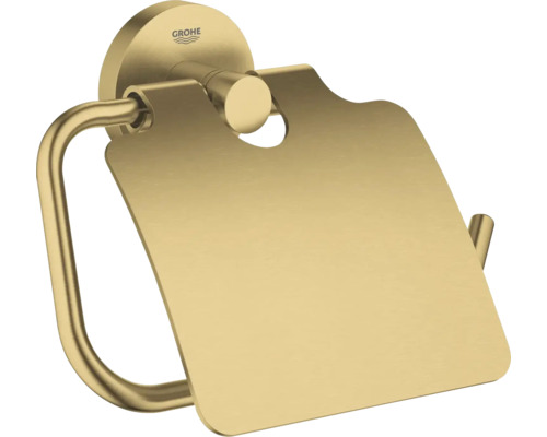 GROHE Toiletrolhouder Start met klep brushed cool sunrise Grohe toiletrolhouder met klep van geborsteld metaal in goudlook voor wandmontage.