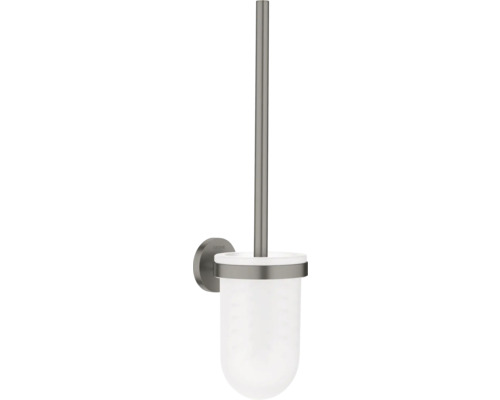 GROHE Toiletborstelset Start brushed hard graphite Grohe toiletborstelset voor wandmontage van metaal in Hard Graphite en gesatineerd glas.