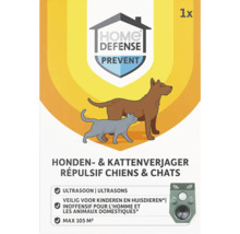 Home Defense Prevent ultrasone honden- en kattenverjager, veilig voor kinderen en huisdieren, bereik tot 105 vierkante meter, 1 stuk.