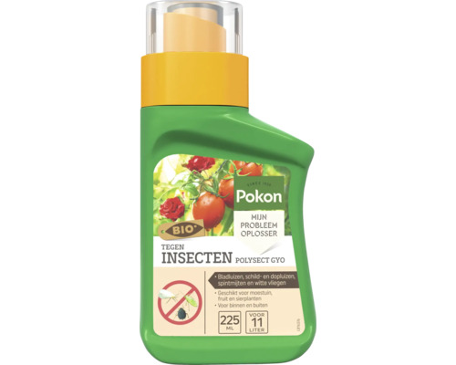 Pokon Bio insectenbestrijding Polysect GYO, 225 milliliter fles, voor moestuin, fruit en sierplanten, tegen bladluizen en spintmijten.