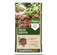 Pokon Cacao Doppen 40 liter zak, bodembedekker tegen slakken, onkruidgroei en uitdroging van de grond.