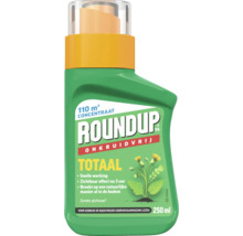 Roundup Totaal Onkruidvrij concentraat, 250 milliliter voor 110 vierkante meter, snelle werking, biologisch afbreekbaar, zonder glyfosaat.