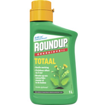 Roundup Onkruidvrij Totaal onkruidbestrijder concentraat, 1 liter, glyfosaatvrij, voor maximaal 440 vierkante meter.