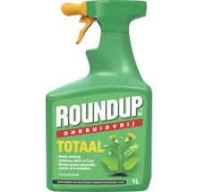 Roundup AC Onkruidvrij Totaal in de groene 1 liter spuitfles voor onkruidbestrijding zonder glyfosaat.