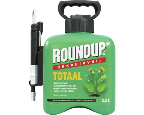 Roundup AC Onkruidvrij Totaal onkruidverdelger, 2,5 liter, zonder glyfosaat, snelle werking, met sproeistok.