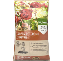 Pokon Bio Rozen Potgrond Turfvrij 30 liter, met 100 dagen voeding en kleimineralen voor rozen in pot.