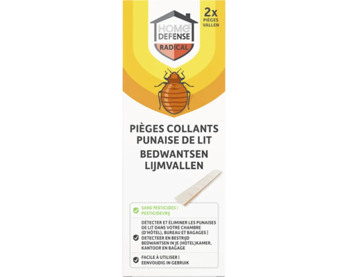 Home Defense Radical bedwantsen lijmvallen, 2 stuks, pesticidevrij, voor het detecteren en bestrijden van bedwantsen.