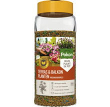 Pokon Terras en Balkon Planten Voedingskorrels, 800 gram langwerkende meststof, 180 dagen voeding, eenmaal per jaar toepassen, Pokon Logo.