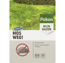 Pokon Mos Weg! 2-in-1 met gazonmest, 875 gram voor 25 vierkante meter, zichtbaar resultaat binnen een week, Pokon Logo.