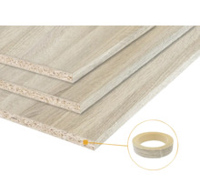 Meubelpanelen in eiken decor inclusief een rol bijpassende kantband.