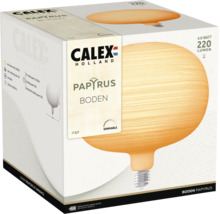 Calex Holland Papyrus Boden LED-lamp E27, 4 Watt, 220 Lumen, 1800 Kelvin extra warm wit, dimbaar, gestructureerd oppervlak in houtlook.