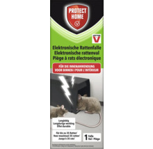 Elektronische rattenval van Protect Home en Victor voor binnenshuis voor maximaal 35 ratten met Protect Home Logo en Victor Logo.