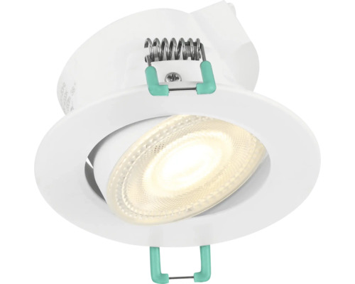 LED inbouwspot, rond, kantelbaar, met bevestigingsveren.