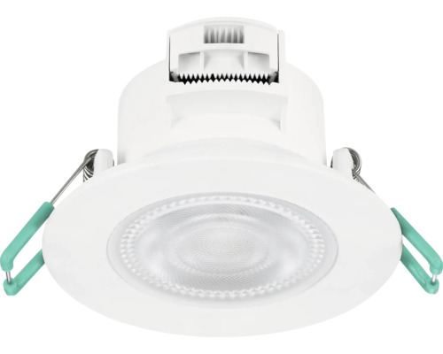 LED-inbouwspot, rond, met montageveren, wit