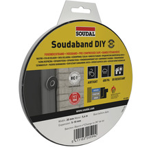 Soudal Soudaband DIY voegband, 20 millimeter breed, 5,6 meter lang, zet uit van 5 tot 10 millimeter, luchtdicht en ultravioletbestendig.