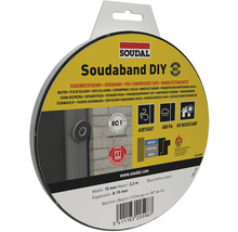 Soudal Soudaband DIY voegband, 15 millimeter, 3,3 meter, expansie 8 tot 15 millimeter, luchtdicht, slagregendicht, UV-bestendig.