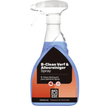 Bleko B-Clean Verf- en allesreiniger spray in een transparante spuitfles voor schilderklussen.
