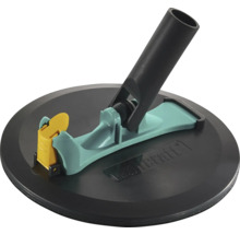 Wolfcraft ronde handschuurmachine met aansluiting voor telescoopsteel voor het schuren van gipsplaten.