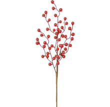 Kunstmatige tak met rode bessen, decoratietak voor kerstversiering en bloemstukken.