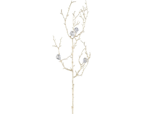 Decoratieve tak in goudlook met hangende kristallen.