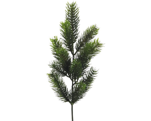 Kunstmatige groene dennentak van kunststof voor kerstdecoratie.