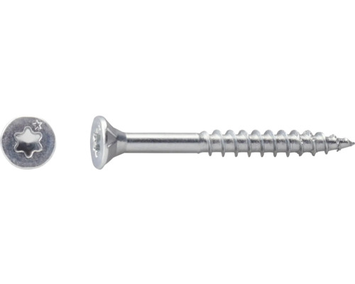 Verzonken schroef van staal met deeltraad en torx-aandrijving.