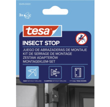 Tesa Logo, Insect Stop montageklem-set, drie stuks, eenvoudige montage zonder boren door klemmen, geschikt voor alle Tesa deuren.