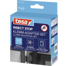 tesa Insect Stop klemadapterset voor hordeuren, montage zonder boren door klemmen, geschikt voor alle tesa deuren, set van 3.