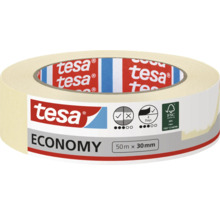 tesa schilderstape Economy, 50 meter bij 30 millimeter, voor afplakwerk binnenshuis, tot 4 dagen zonder resten te verwijderen.