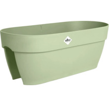 Balkonbak van kunststof voor de reling met Elho Logo.