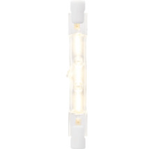 Brandende R7s halogeenstaaflamp van helder glas.