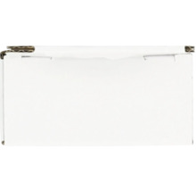 Witte, rechthoekige doos van golfkarton voor verzending en opslag.