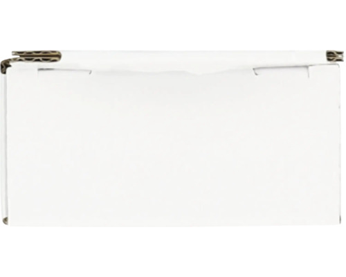 Witte, rechthoekige doos van golfkarton voor verzending en opslag.