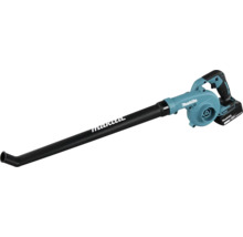 Makita accu bladblazer 18 Volt met lange zwarte blaasbuis en ergonomische handgreep.