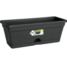 elho bloembak van kunststof met geïntegreerde schotel, rechthoekig, antraciet.