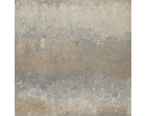 Vierkante gres porcellanato tegel met steenlook en gestructureerd oppervlak.